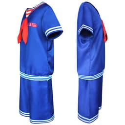 image-Stranger Things 3 Ice Cream Clerk Navy Suit Cosplay Costume