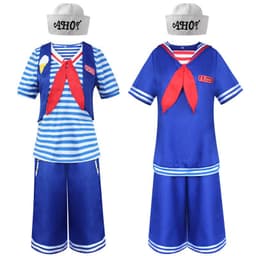 image-Stranger Things 3 Ice Cream Clerk Navy Suit Cosplay Costume