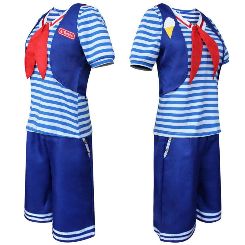 image-Stranger Things 3 Ice Cream Clerk Navy Suit Cosplay Costume