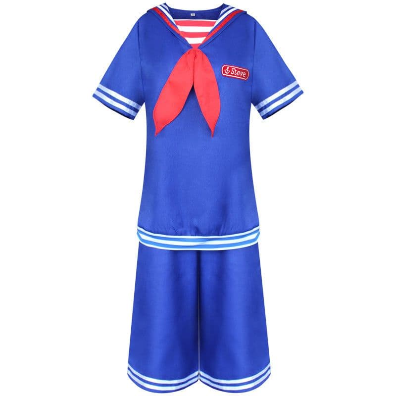 image-Stranger Things 3 Ice Cream Clerk Navy Suit Cosplay Costume