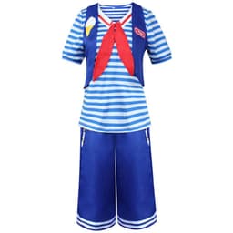 image-Stranger Things 3 Ice Cream Clerk Navy Suit Cosplay Costume
