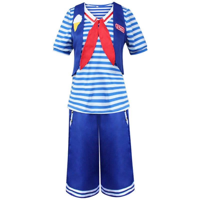 image-Stranger Things 3 Ice Cream Clerk Navy Suit Cosplay Costume