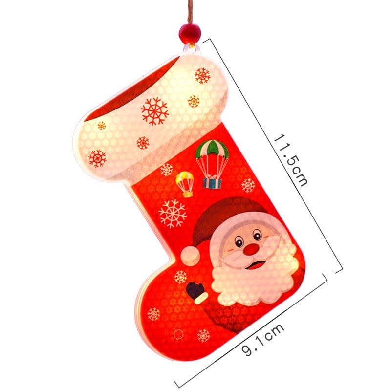 image-LED Christmas Tree Ornament Lights 10 Bulb Battery Operated 6pc Set