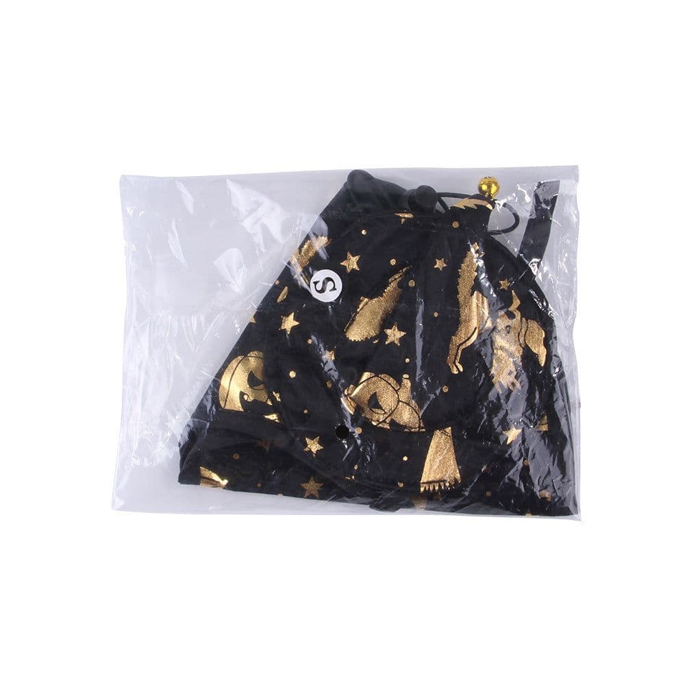 image-Pet Halloween Wizard Cloak and Hat Costume for Dogs and Cats