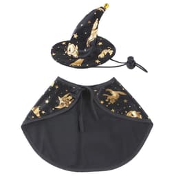 image-Pet Halloween Wizard Cloak and Hat Costume for Dogs and Cats