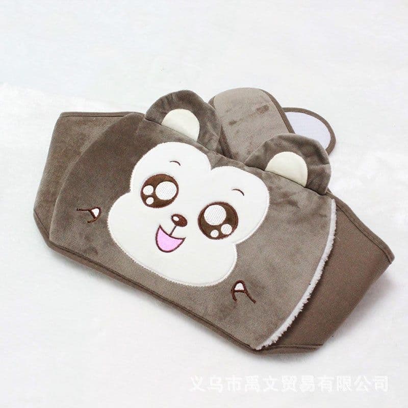 image-Hot Water Bottle with Plush Belt - Waist Warmer Pain Relief