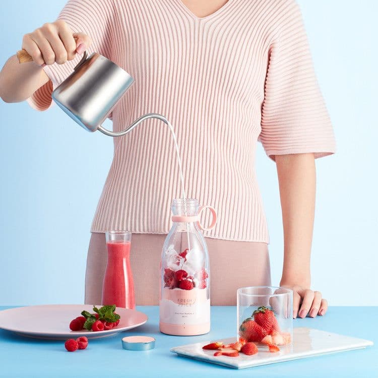 image-Sanhuo 214 Portable Electric Juicer Wireless Charging 450ml