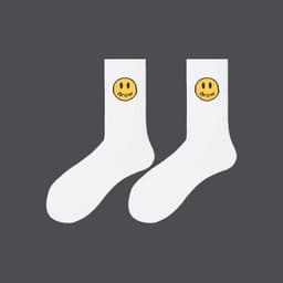 image-Drew House Smiley Face Crew Socks Unisex Cotton Sports Socks