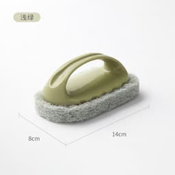 image-Kitchen Cleaning Brush with Handle - Sponge Scrubber for Stove Bathtub Tiles