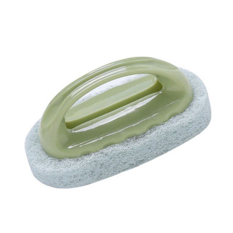 image-Kitchen Cleaning Brush with Handle - Sponge Scrubber for Stove Bathtub Tiles