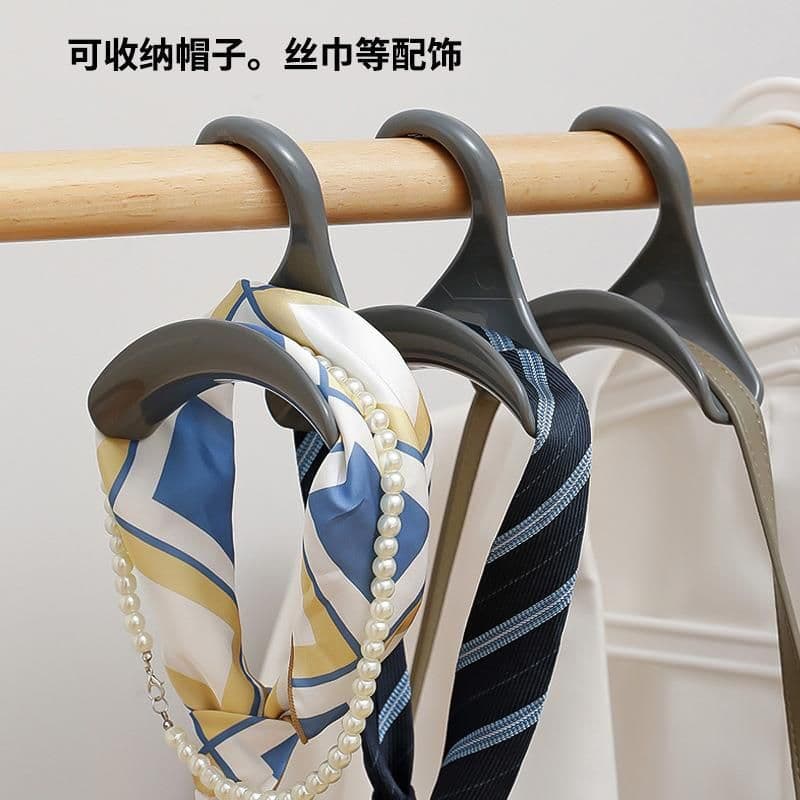 image-Plastic Arched Storage Hooks for Bags Scarves Hats, 4 Pack White