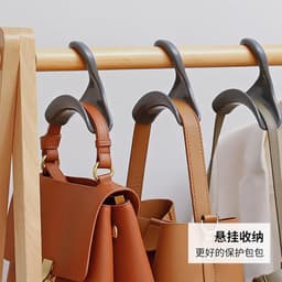 image-Plastic Arched Storage Hooks for Bags Scarves Hats, 4 Pack White