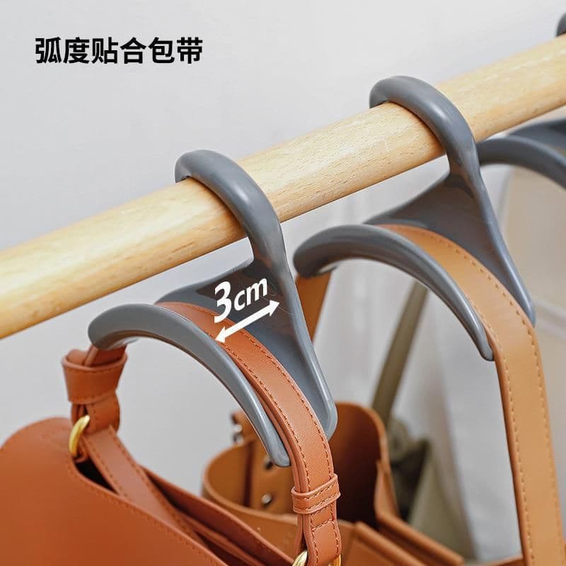 image-Plastic Arched Storage Hooks for Bags Scarves Hats, 4 Pack White