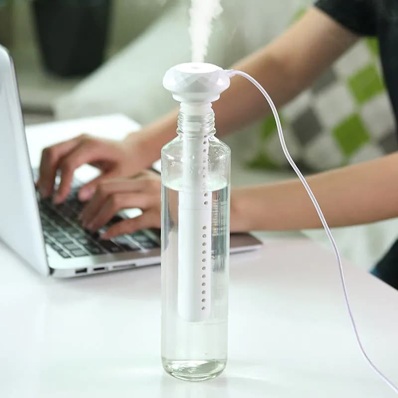 image-USB Diamond Humidifier Mini Ultrasonic Air Purifier Mist Maker