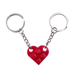 image-Heart-Shaped Couple Keychain Building Blocks DIY Split Gift