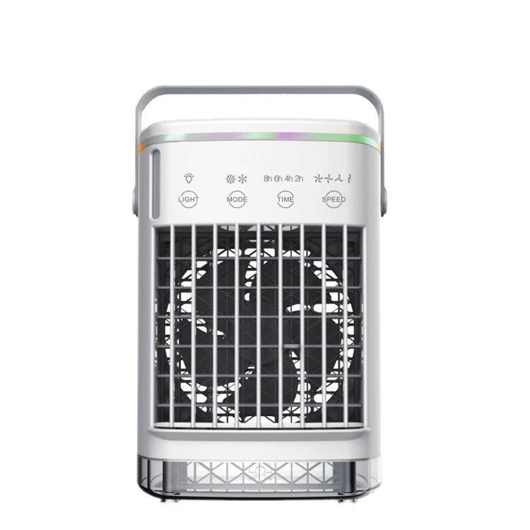 image-Portable USB Air Cooler Fan with Humidifier and Spray Function