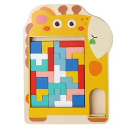 image-3D Wooden Tetris Puzzle Educational Toy for Kids 4-6 Years