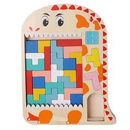 image-3D Wooden Tetris Puzzle Educational Toy for Kids 4-6 Years