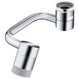 image-Universal Copper Faucet Aerator Extender with Rotary Splash-Proof Head