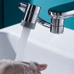 image-Universal Copper Faucet Aerator Extender with Rotary Splash-Proof Head