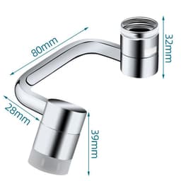 image-Universal Copper Faucet Aerator Extender with Rotary Splash-Proof Head