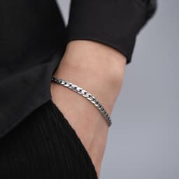 image-Men's Cuban Chain Bracelet Copper Braided Retro Buckle Jewelry