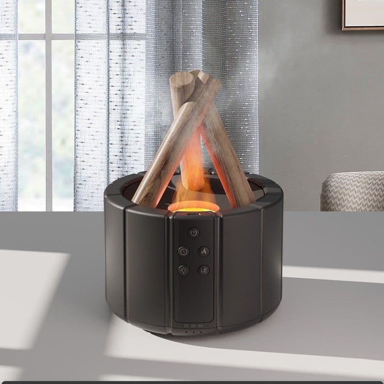 image-Flame Aromatherapy Diffuser Humidifier USB Remote Control