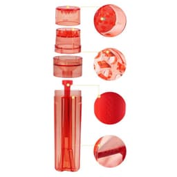image-Plastic Cigarette Grinder with Integrated Storage Tube