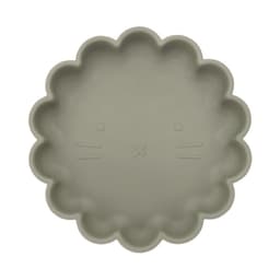 image-Pink Swan Silicone Suction Cup Plate Cartoon Lion Flower Shape