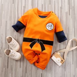 image-Dragon Ball Goku Baby Romper Long Sleeve Cotton Jumpsuit