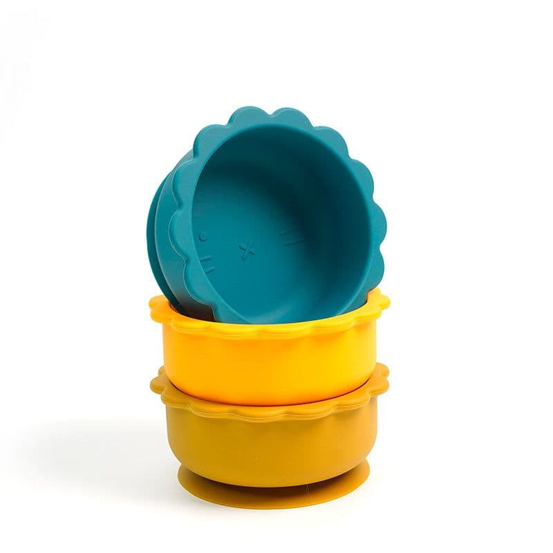 image-OgeniSource Food Grade Silicone Suction Bowl Baby Feeding Set