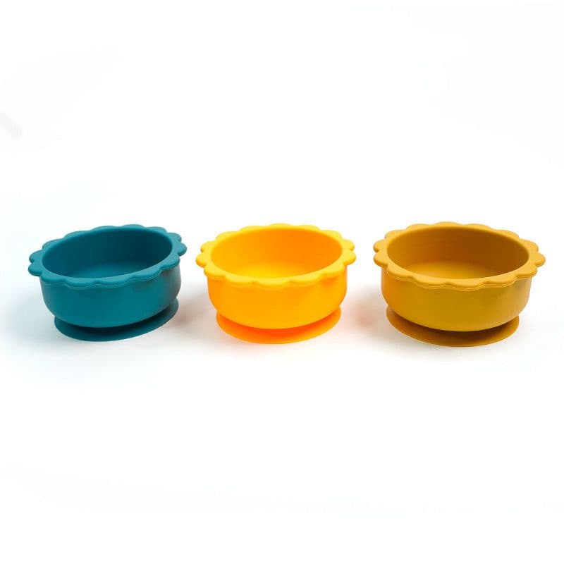 image-OgeniSource Food Grade Silicone Suction Bowl Baby Feeding Set