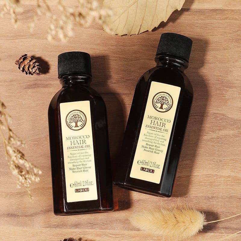 image-Laco Moroccan Hair Oil 60ml Leave-In Conditioner for Dry Frizzy Hair