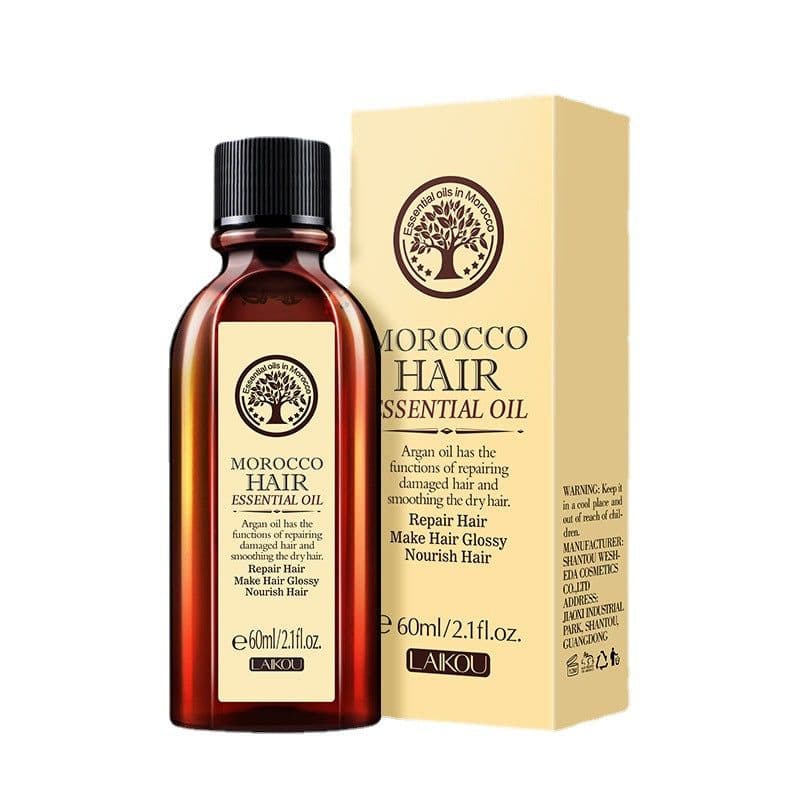 image-Laco Moroccan Hair Oil 60ml Leave-In Conditioner for Dry Frizzy Hair