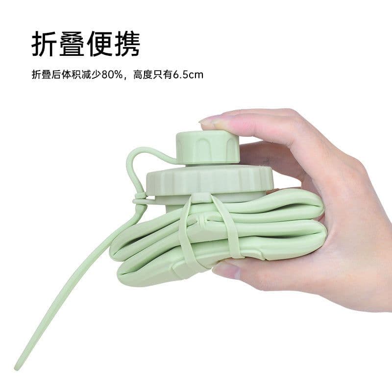 image-Collapsible Silicone Water Bottle for Sports and Travel