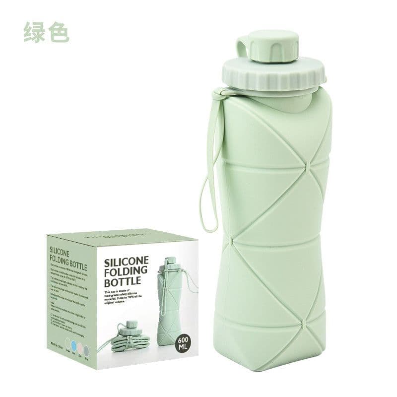 image-Collapsible Silicone Water Bottle for Sports and Travel