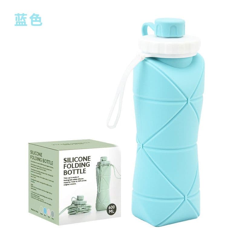 image-Collapsible Silicone Water Bottle for Sports and Travel