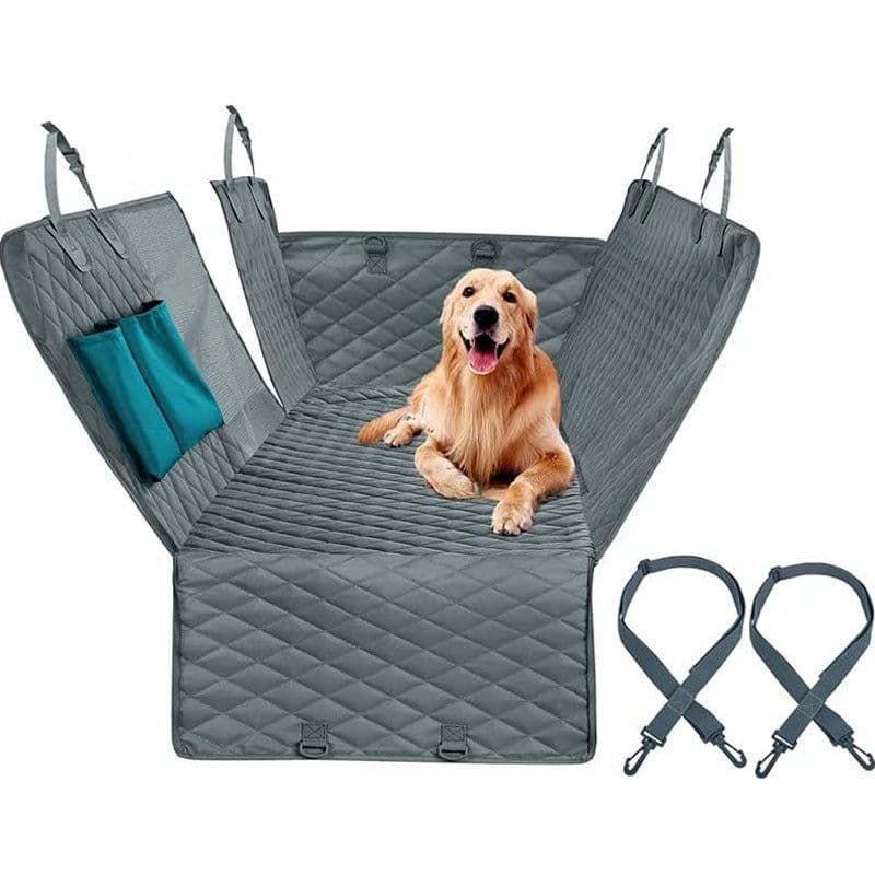 image-Waterproof Dog Car Seat Cover - Quilted Cotton Rear Seat Mat