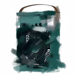 image-USB Desktop Mist Fan with Humidifier 3-Speed Cooling Fan