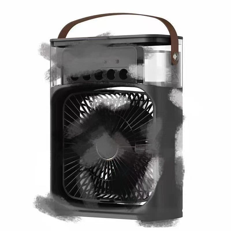 image-USB Desktop Mist Fan with Humidifier 3-Speed Cooling Fan