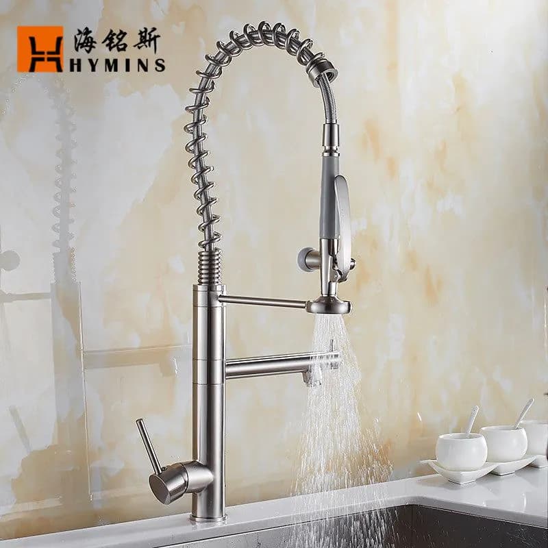 image-Hemmings 9125 Kitchen Faucet Hot Cold Mixer Copper Brushed