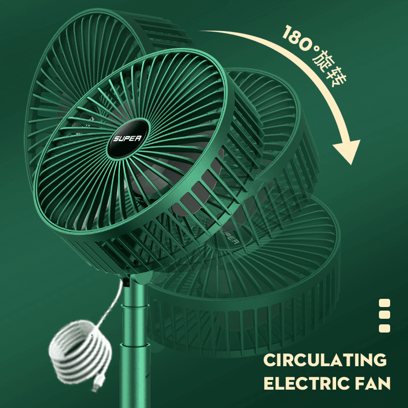 image-Yarun Folding Retractable USB Fan Rechargeable Portable Desktop