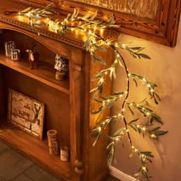 image-LED Rattan Tree Lamp Battery Powered Warm Light Christmas Wedding Decor