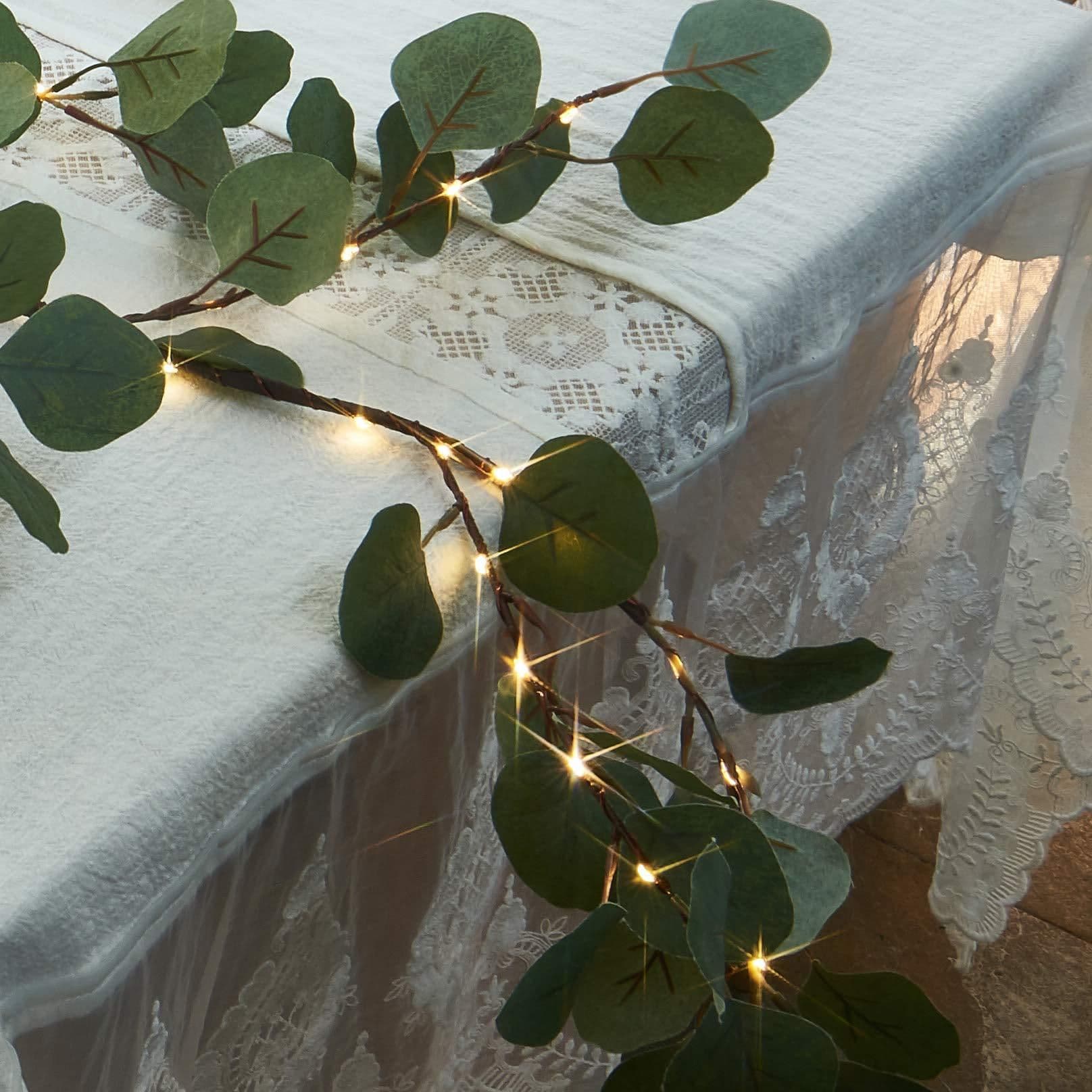 image-LED Rattan Tree Lamp Battery Powered Warm Light Christmas Wedding Decor