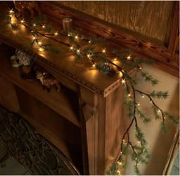 image-LED Rattan Tree Lamp Battery Powered Warm Light Christmas Wedding Decor