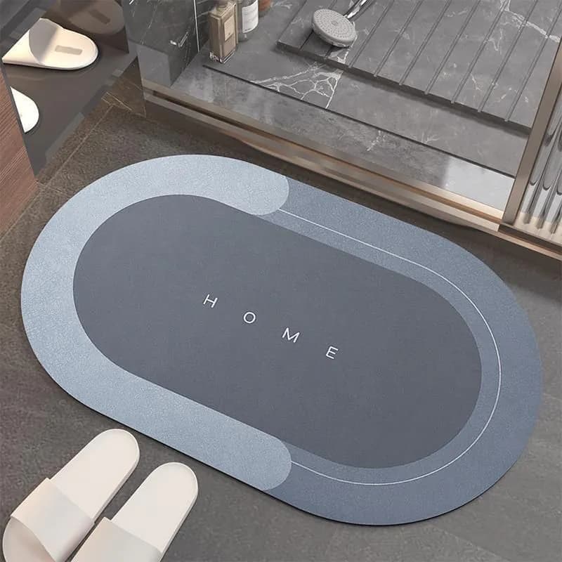 image-Morandi Color Bathroom Absorbent Anti-Slip Floor Mat 40x60cm