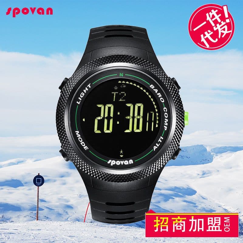 image-Spovan Leader-2 Mountaineering Watch with Compass Waterproof Pedometer