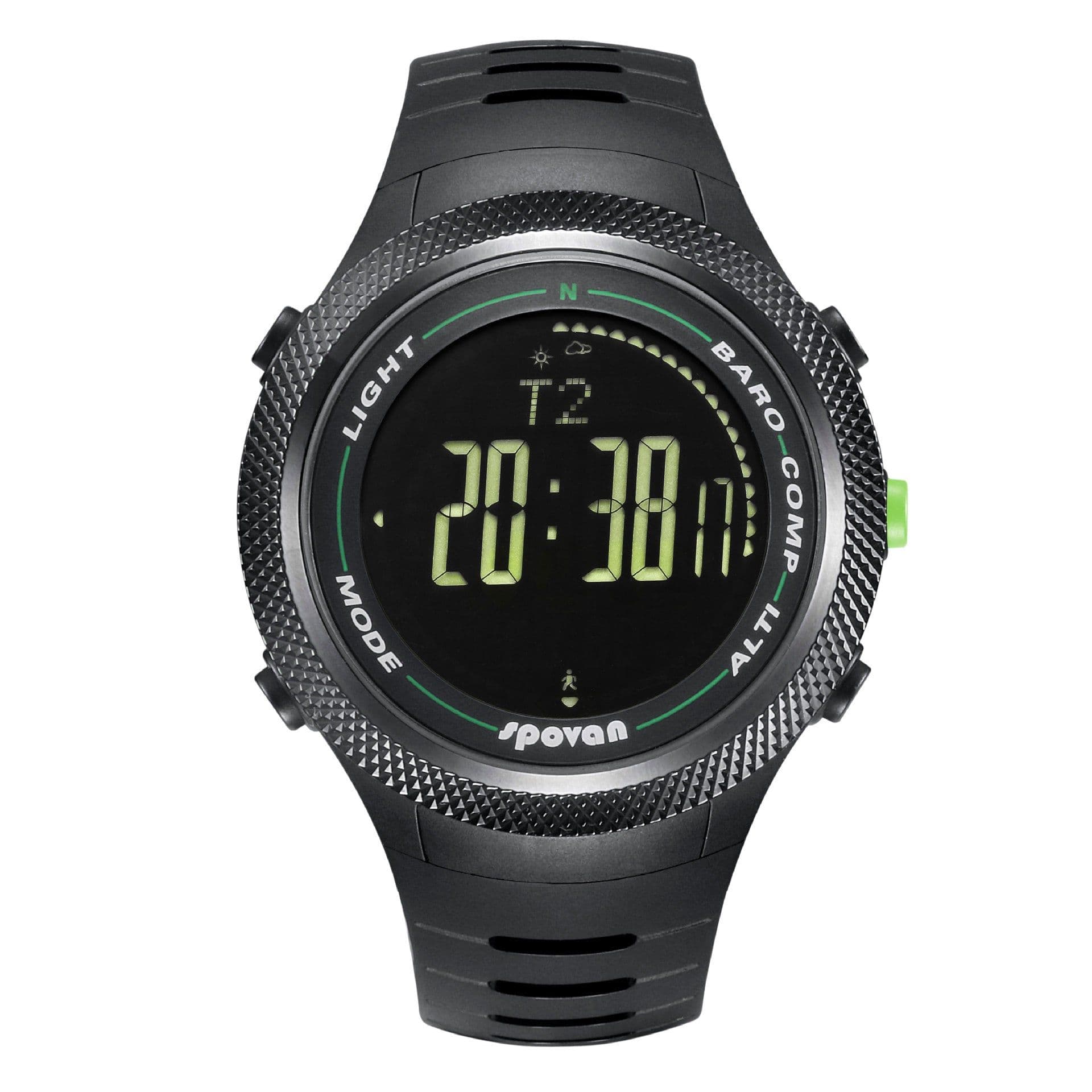 image-Spovan Leader-2 Mountaineering Watch with Compass Waterproof Pedometer