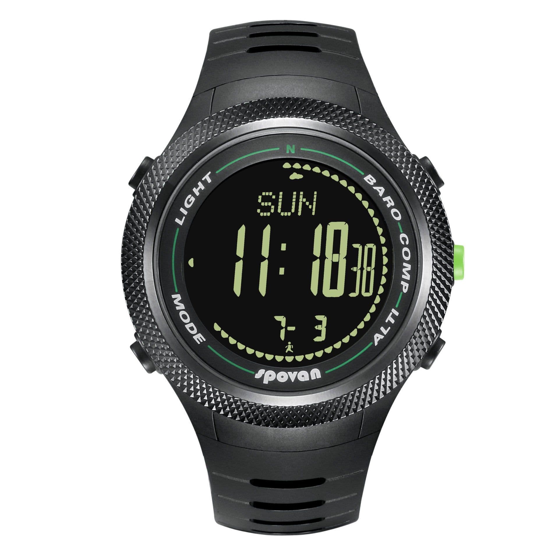 image-Spovan Leader-2 Mountaineering Watch with Compass Waterproof Pedometer