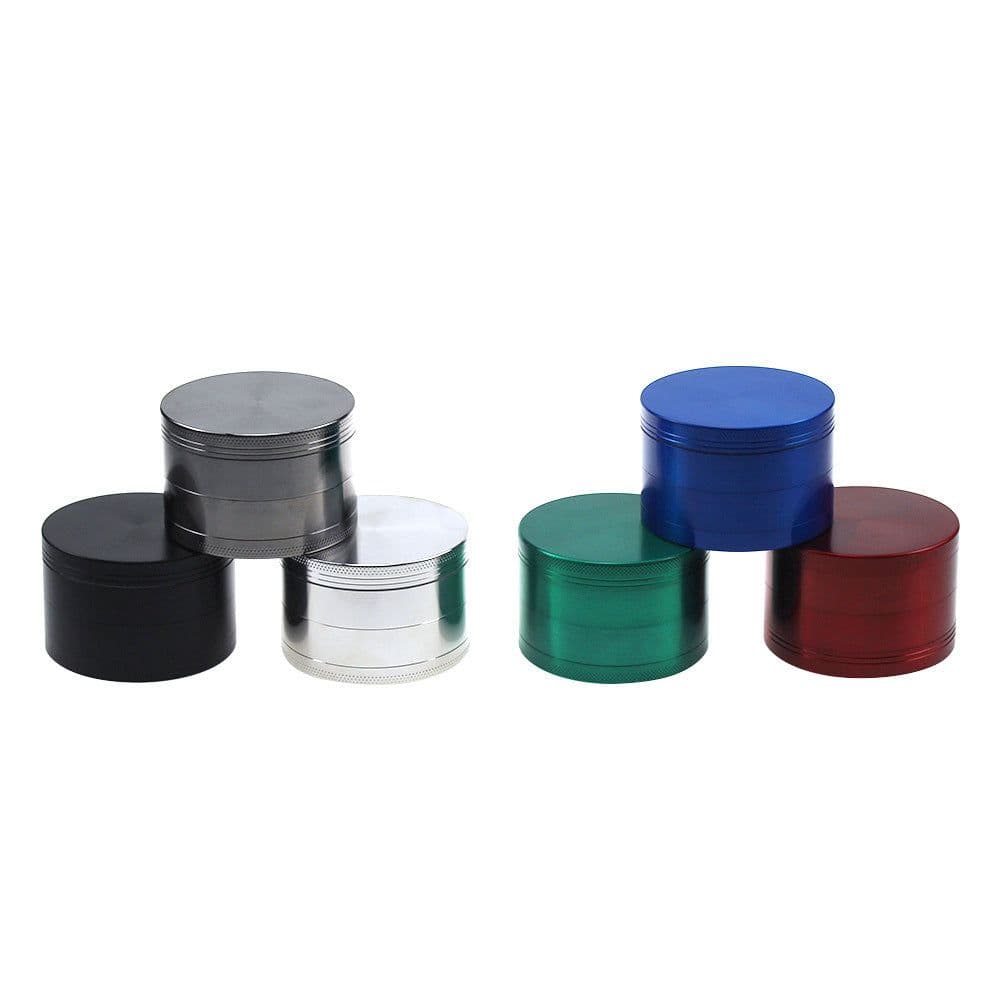 image-40mm-63mm Zinc Alloy Herb Grinder 4-Layer Metal Grinder